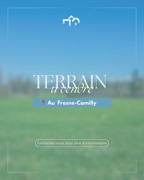 Terrain constructible libre de constructeur à Le Fresne-Camilly — photo 1 sur 2